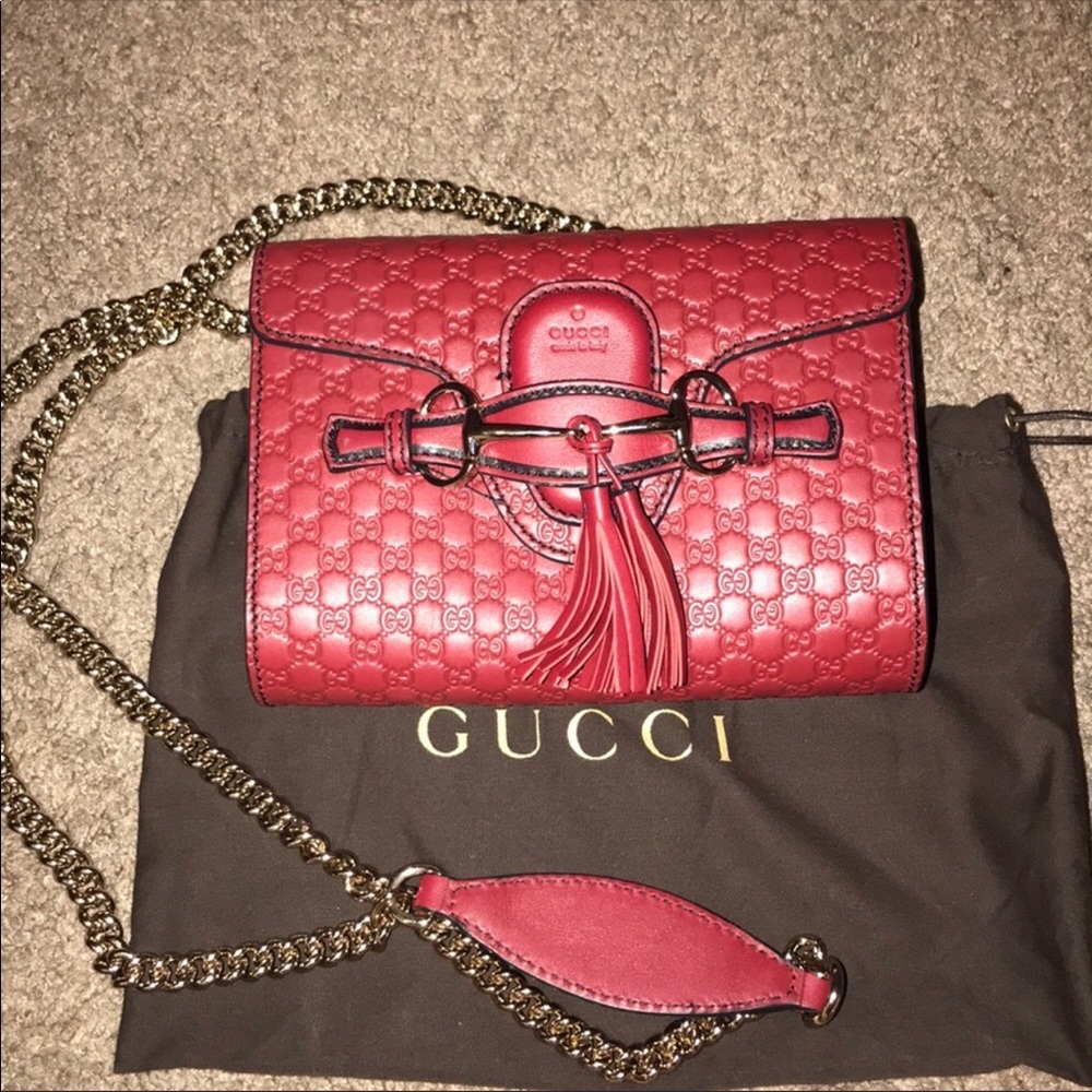 Authentic Genuine Leather Small Gucci Bag